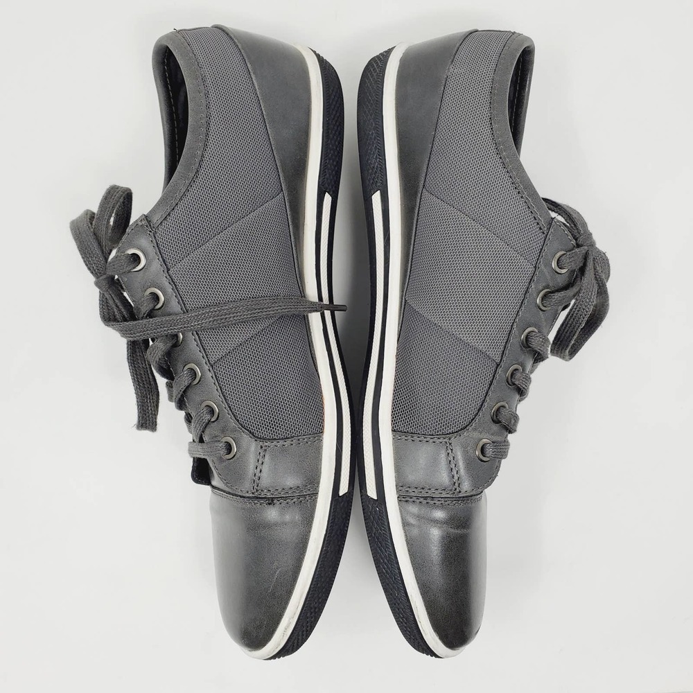 Zanzara Rory Sneaker Black & Gray Panel Casual Faux Leather Shoes Sz 9.5 - Picture 4 of 9